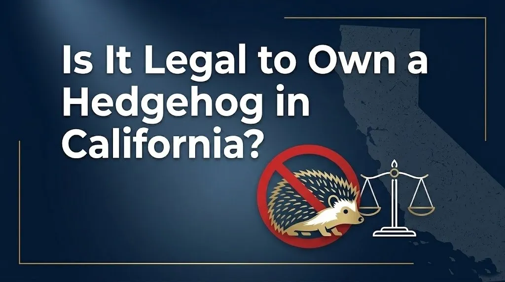 owning a hedgehog in California