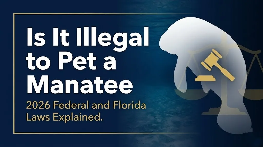 petting a manatee
