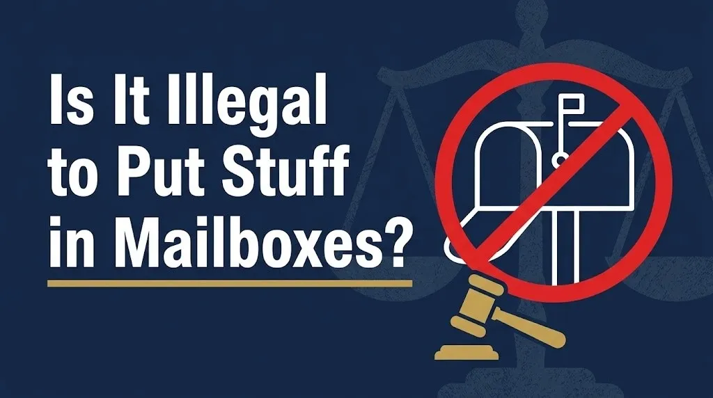 putting stuff in mailboxes