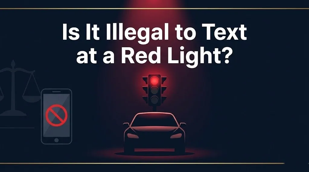 text at a red light
