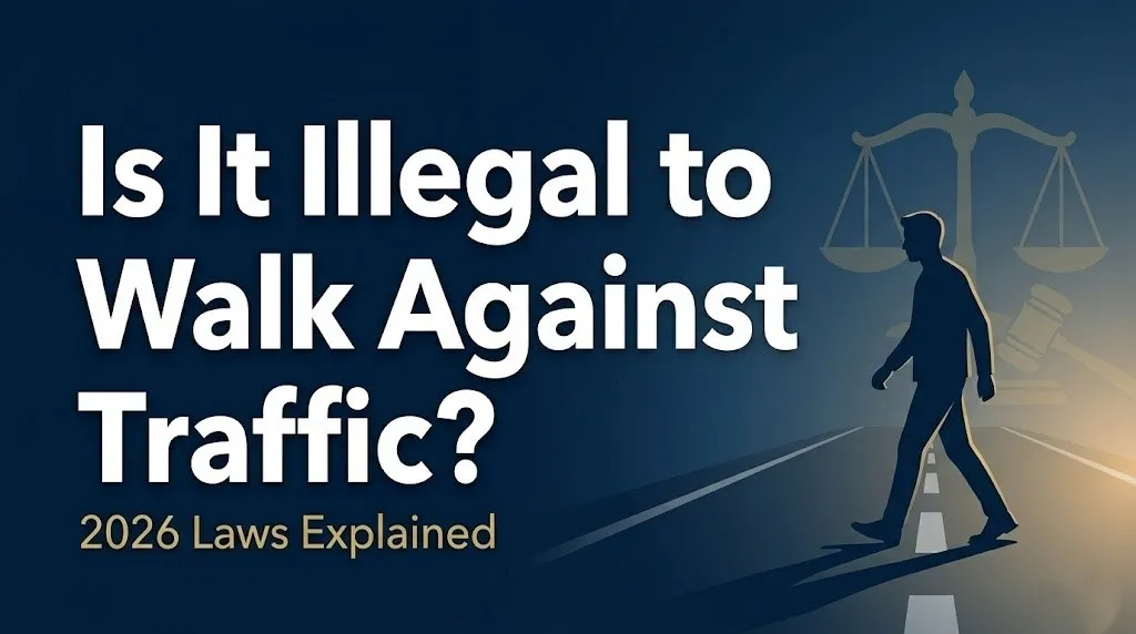 walking against traffic on a road