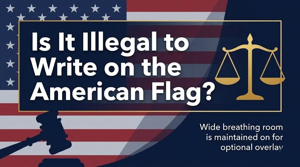 write on the American flag